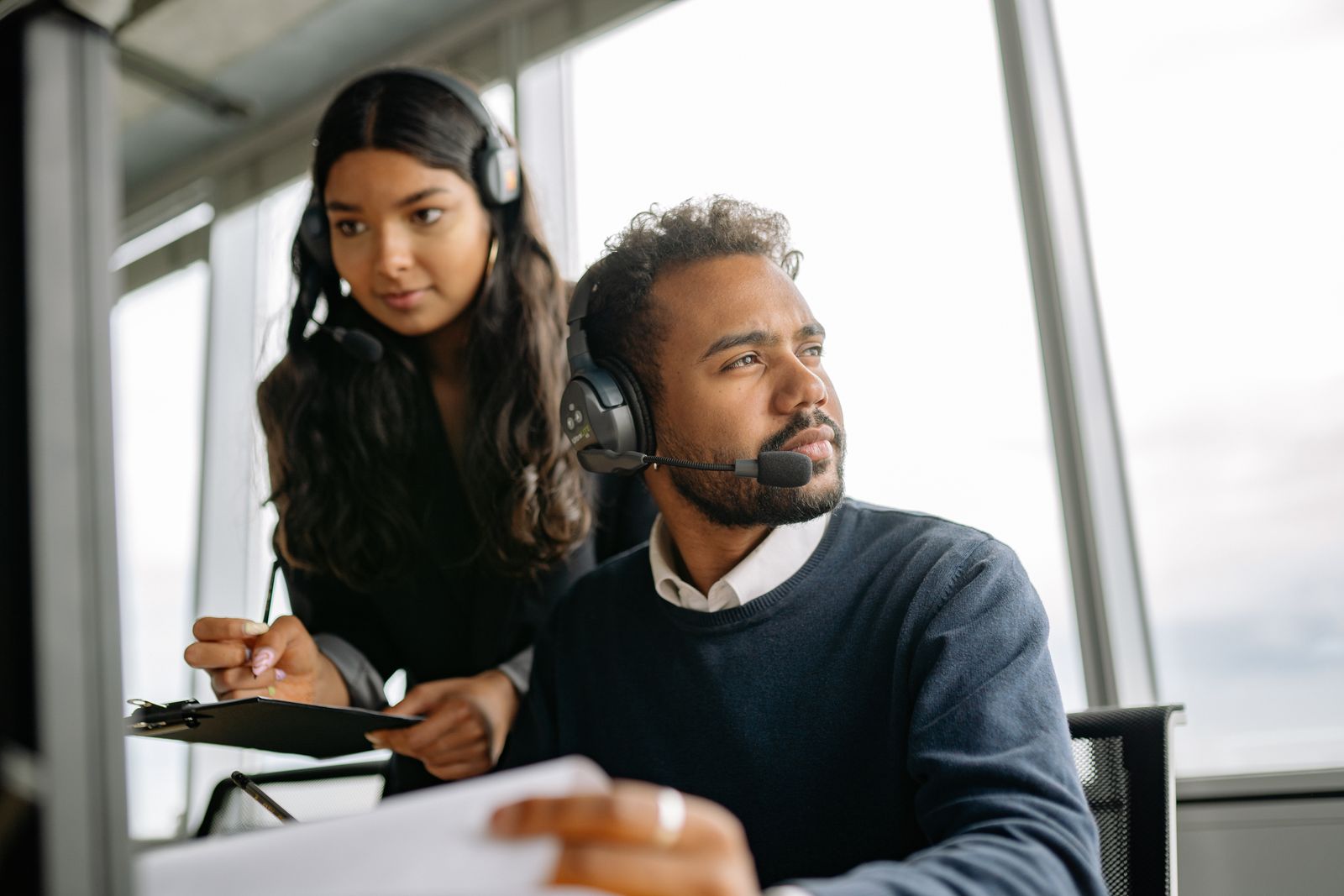 Support team helping a customer